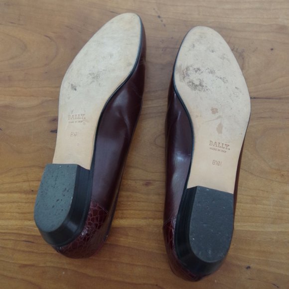 Bally Ladies' Cordovan Colored Leather Flats 8.5M - Picture 3 of 10